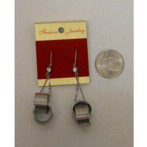 Women Drop Dangle Fashion Earrings Rhinestones Silver Springs FASHION JEWELRY